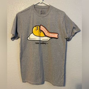 Gudetama “Not Today” Graphic Tee, Light Grey